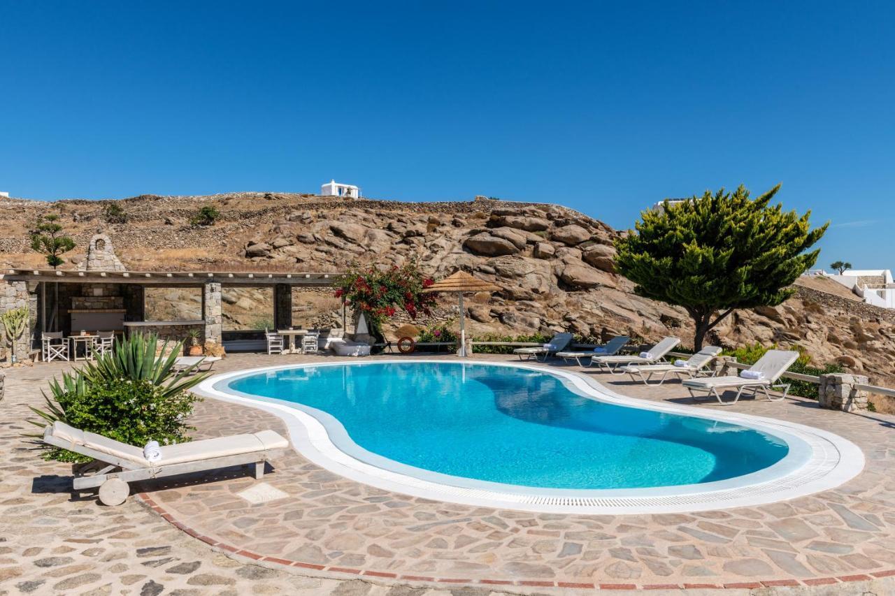 Yalos Mykonos Ornos Pouli Private Apartments W Shared Swimming Pool Mykonos Town Екстериор снимка